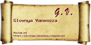 Glovnya Vanessza névjegykártya